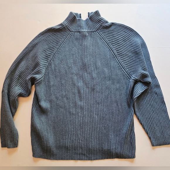 Old Navy, ribbed, quarter zip, pull on sweater. 100% cotton. Size XXL - Picture 2 of 6
